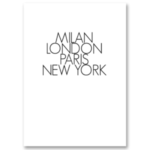 Milan London Paris Ny Poster
